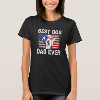 Mens Best Dane Vater je amerikanische Flagge 4. Ju T-Shirt