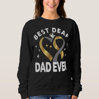 Mens Best Deaf Vater je Signsprache ASL Deaf P Sweatshirt