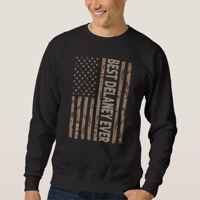 Mens Best Delaney je US-amerikanische Flagge Großv Sweatshirt (Vorderseite)