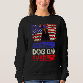 Mens Best Doberman Vater Ever American Flag Patrio Sweatshirt