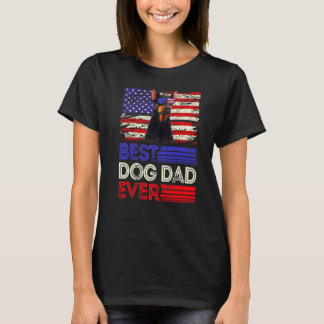 Mens Best Doberman Vater Ever American Flag Patrio T-Shirt