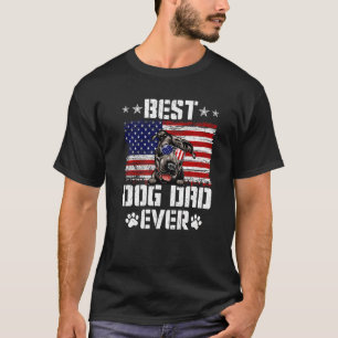 Mens Best Dog Vater Ever Pitbull American Flag 4. T-Shirt