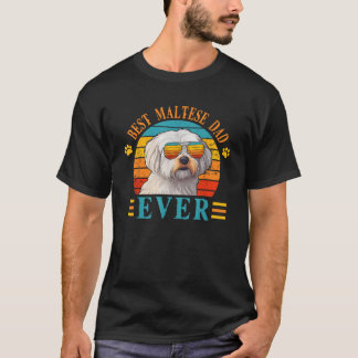Mens Best Dog Vater Ever Vatertag Maltesischer Vat T-Shirt