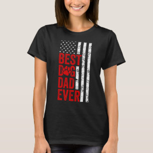 Mens Best Dog Vater je American Flag Dog Vathers T-Shirt