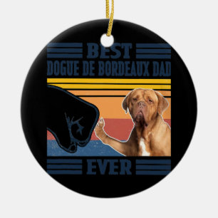 Mens Best Dogue De Bordeaux Vater Ever Funny Dog Keramik Ornament