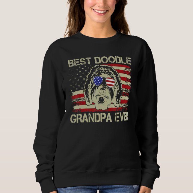 Mens Best Doodle Opa je Vater je Vater D Sweatshirt (Vorderseite)
