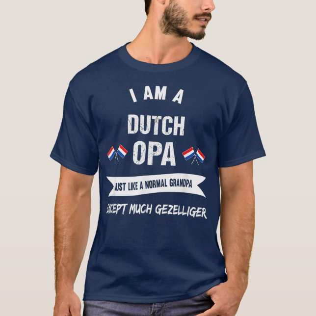 Mens Best Dutch Grandpa Great Opa T-Shirt (Vorderseite)