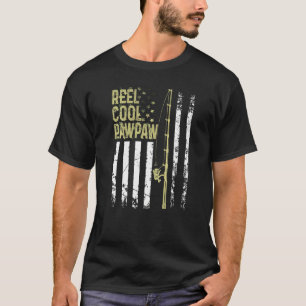 Mens Best Fisherman Reel Cool Pawpaw for Daddy Fat T-Shirt