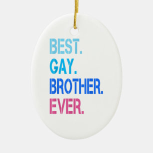 Mens Best Gay Brother LGBTQ Gay Pride für Männer Keramik Ornament