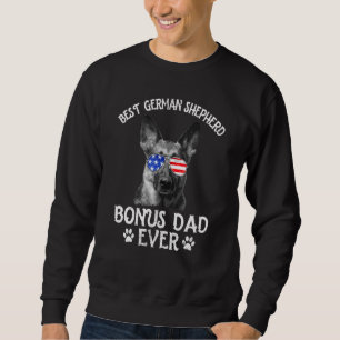Mens Best German Shepherd Bonus Vater je US-Flagge Sweatshirt