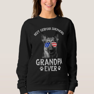 Mens Best German Shepherd Grandpa Ever American Fl Sweatshirt