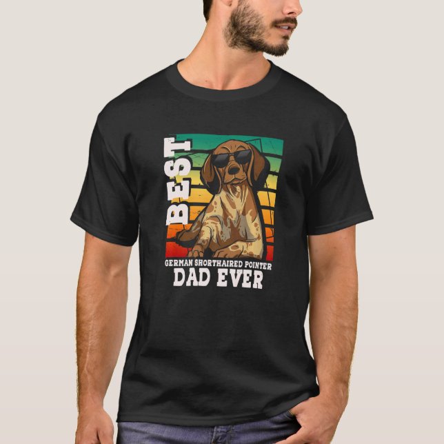 Mens Best German Shorthaired Pointer Dad Ever GSP  T-Shirt (Vorderseite)
