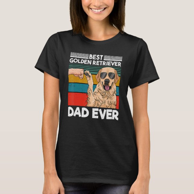 Mens Best Golden Retriever Dad Ever Bester Dog Dad T-Shirt (Vorderseite)