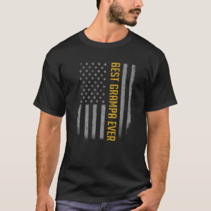 Mens Best Grampa je amerikanische Flagge für Vater T-Shirt