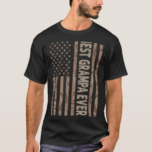 Mens Best Grampa je US American Flag Großartige Fa T-Shirt
