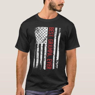 Mens Best Grampa je US-amerikanische Flagge für Va T-Shirt