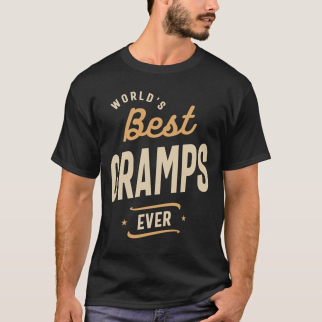 Mens Best Gramps Ever Funny Vater / Opa T-Shirt (Vorderseite)