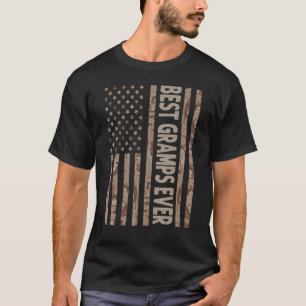 Mens Best Gramps je US-amerikanische Flagge Großva T-Shirt
