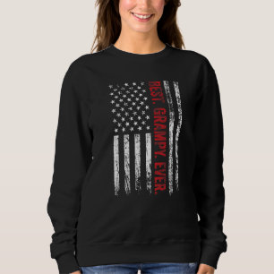 Mens Best Grampy Ever American USA Flag Papa Vater Sweatshirt