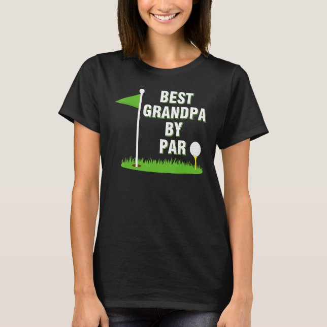 Mens Best Grandpa By Par  Golf Fathers Day Christm T-Shirt (Vorderseite)
