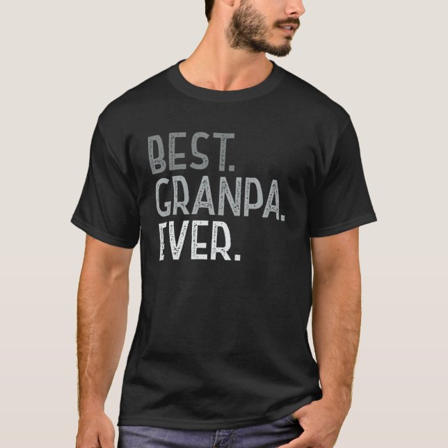 Mens Best Granpa je Großvater Männer Funny Vater T-Shirt (Vorderseite)