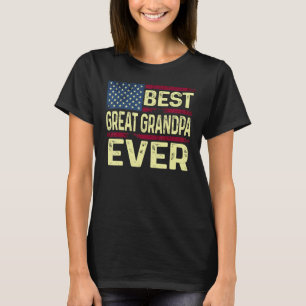 Mens Best Great Opa Ever American Patriotic Fire T-Shirt