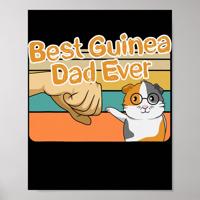 Mens Best Guinea Vater Ever Zitat einer Guinea Sch Poster (Vorne)