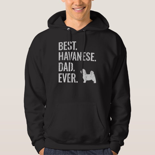 Mens Best Havanese Vater Ever Cool Dog Eigentümer Hoodie (Vorderseite)
