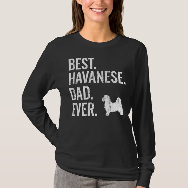 Mens Best Havanese Vater Ever Cool Dog Eigentümer T-Shirt (Vorderseite)