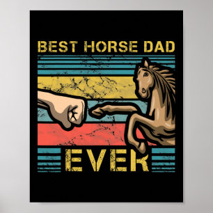 Mens Best Horse Vater je Vaterschaft Pferderücken Poster