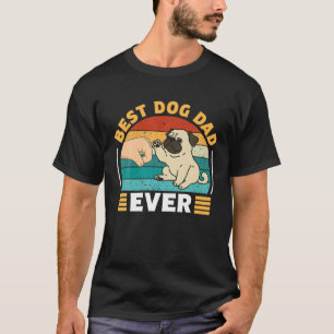 Mens Best Hund Vater Ever, Funny Mops Vintag Retro T-Shirt