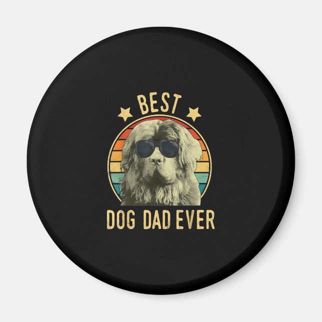 Mens Best Hund Vater je Neufundland Fars Day Magnet (Vorne)