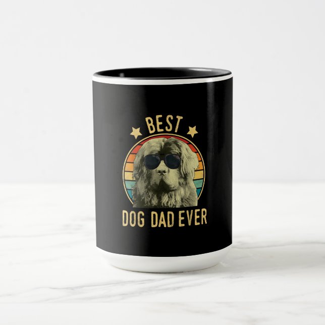 Mens Best Hund Vater je Neufundland Fars Day Tasse (Zentrum)