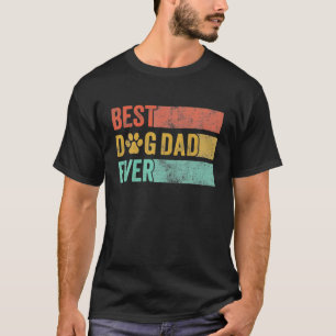 Mens Best Hund Vater je Retro Dog Daddy Pet Lover  T-Shirt