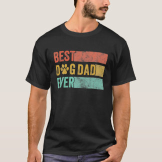 Mens Best Hund Vater je Retro Dog Daddy Pet Lover  T-Shirt
