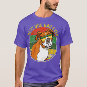Mens Best Hund Vater je Retro Vintag Boxer Dog Lov T-Shirt