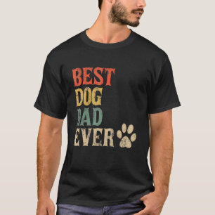 Mens Best Hund Vater je Vintager Hund Daddy Retro T-Shirt