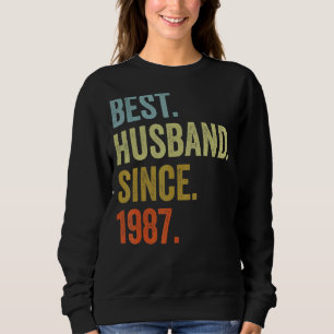 Mens Best Husband seit 1987 Wedding Anniversarry Sweatshirt