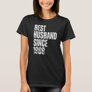 Mens Best Husband seit 1989 Vintage Wedding Anniv T-Shirt