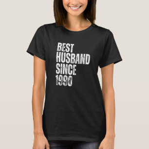 Mens Best Husband seit 1990 Vintage Wedding Anniv T-Shirt
