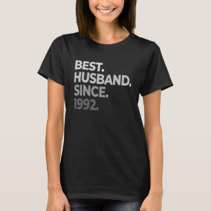Mens Best Husband Seit 1992 30. Hochzeitstag T-Shirt