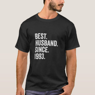 Mens Best Husband seit 1993 28. Hochzeitsnave T-Shirt
