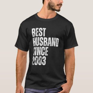 Mens Best Husband seit 2003 Vintage Wedding Anniv T-Shirt