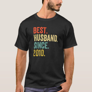 Mens Best Husband seit 2010 12. Wedding Annivers T-Shirt