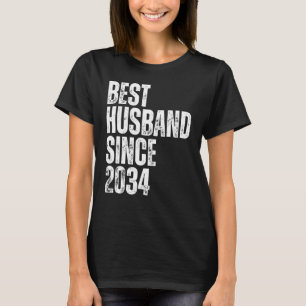Mens Best Husband seit 2034 Vintage Wedding Anniv T-Shirt
