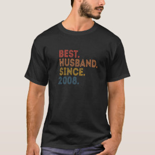 Mens Best Husband Since 2008 Vintage 14Th Wedding T-Shirt