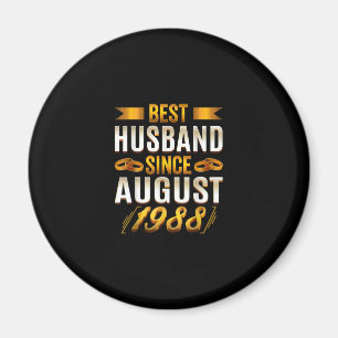 Mens Best Husband Since August 1988 - Funny 32nd Magnet