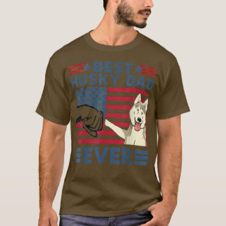 Mens Best Husky Vater je Vintager Hund Lover  T-Shirt