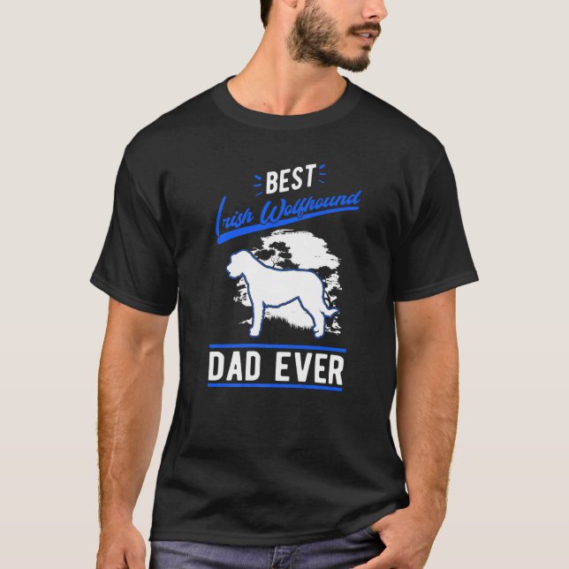 Mens Best Irish Wolfhound Dad Ever   T-Shirt (Vorderseite)