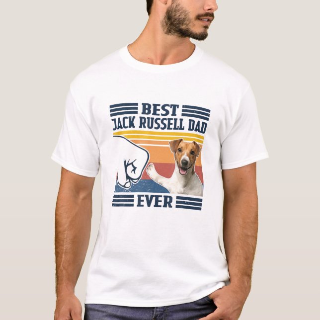 Mens Best Jack Russell Vater Ever Funny Dog Lover  T-Shirt (Vorderseite)